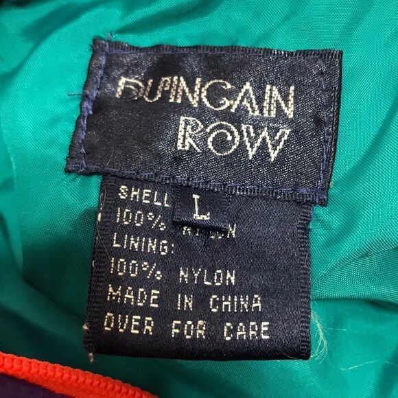 Vintage Duncan Row Purple Jacket Size Large Pullover Hoodie - Picture 3 of 8